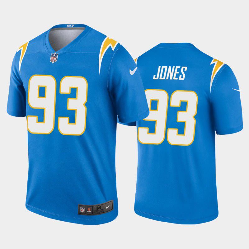 Men Los Angeles Chargers #93 Justin Jones Nike Powder Blue Legend NFL Jersey